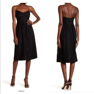 Cynthia Steffe Black Solid Lace Shift Dress